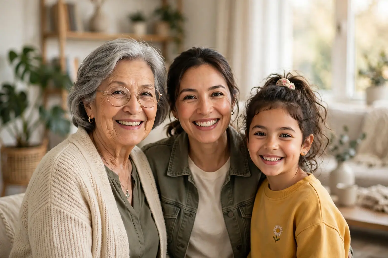 Age difference second hero: three generations of a family together