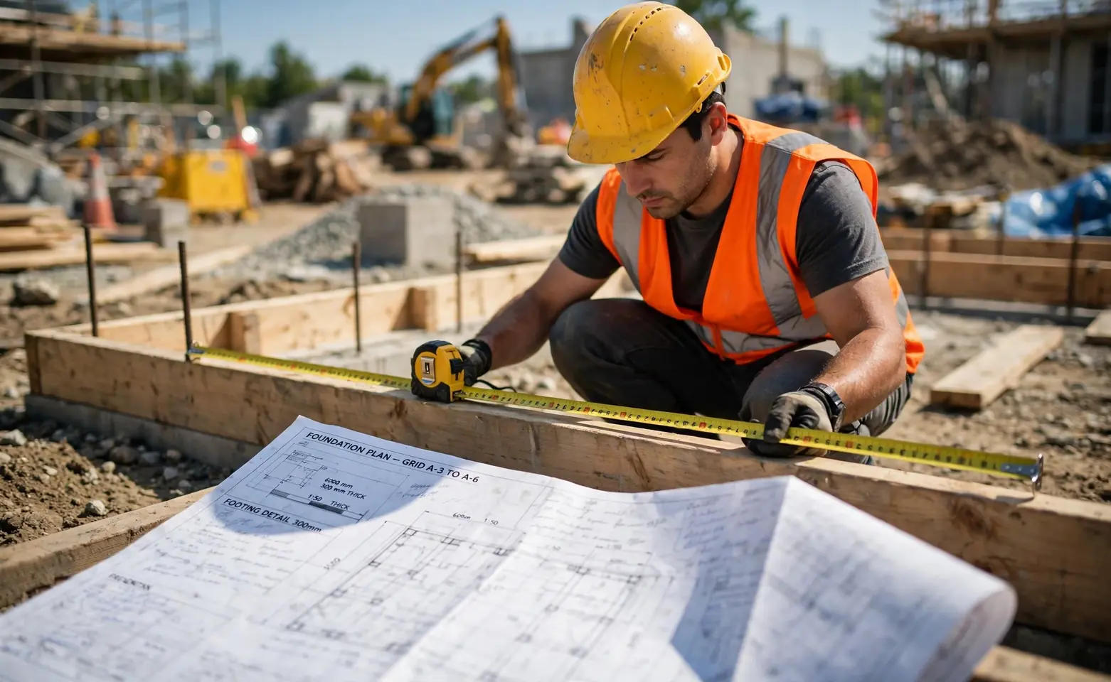 Perimeter second hero: 3D measuring of a garden boundary with a tape measure