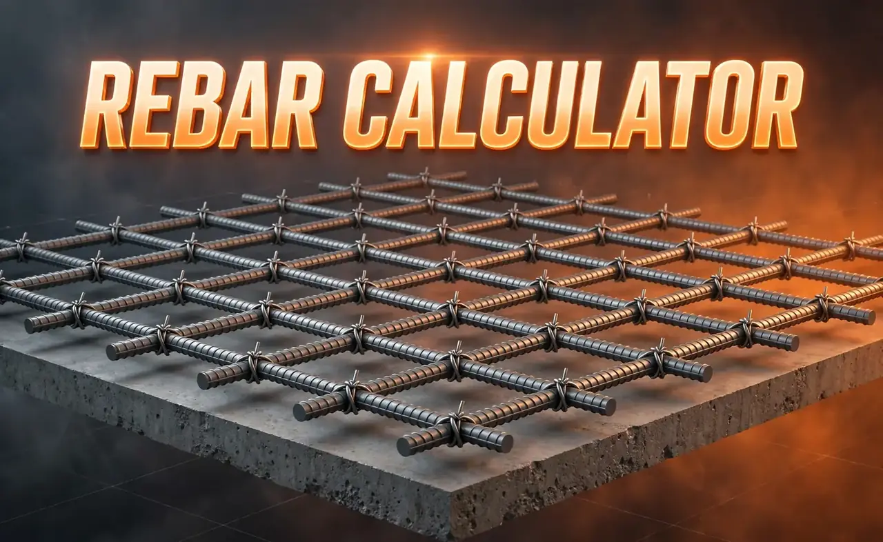 Rebar hero: 3D steel rebar grid being tied with wire over a concrete slab