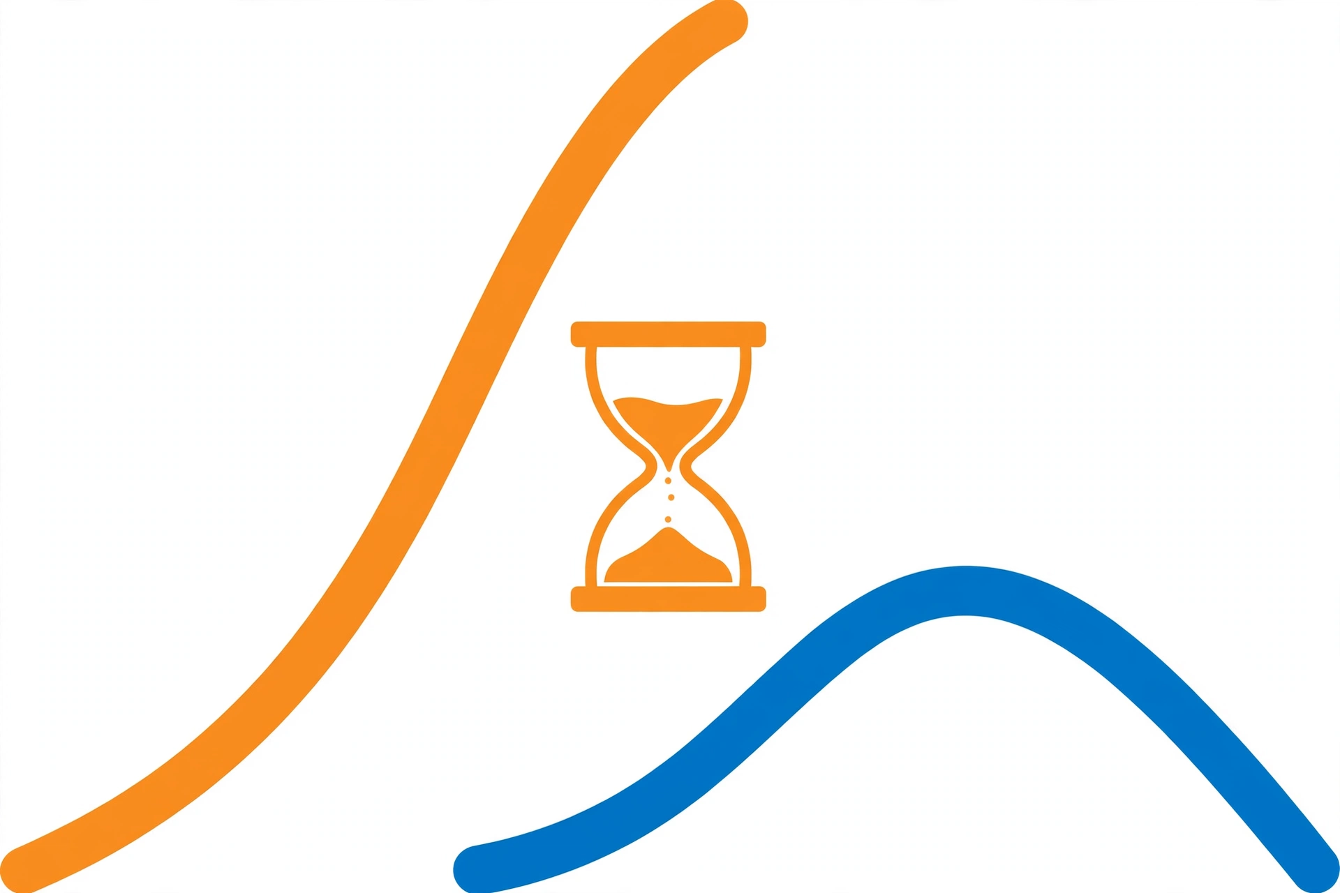 Diagram comparing early versus delayed retirement saving growth curves