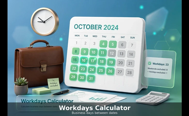 Week strip for 19 to 25 October 2026 showing Monday to Friday as workdays and Saturday and Sunday as excluded weekends